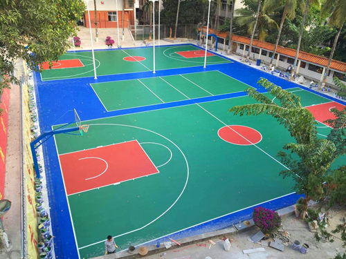 海南篮球场建设